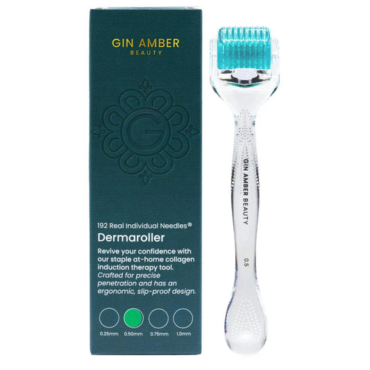 Gin Amber Dermaroller 0.5mm – 192 Real Individual Needles
